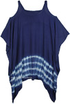 Hippie Striped Royal Blue Tunic Dress [4792]
