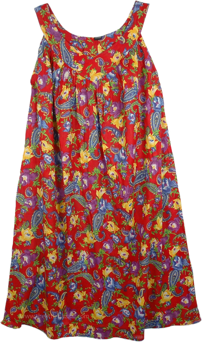 Rasputin Floral Colorful Cotton Dress