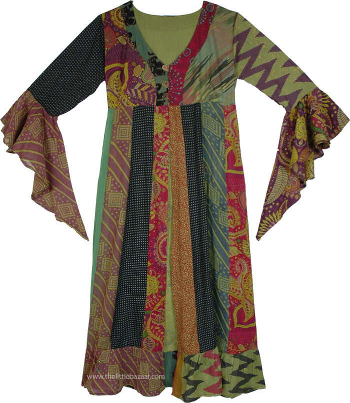 Chalet Green Bohemian Cotton Duster Kimono