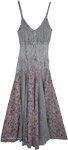 Medieval Dusty Gray Rayon Long Dress