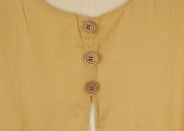 Champagne Double Layered Soft Cotton Short Dress