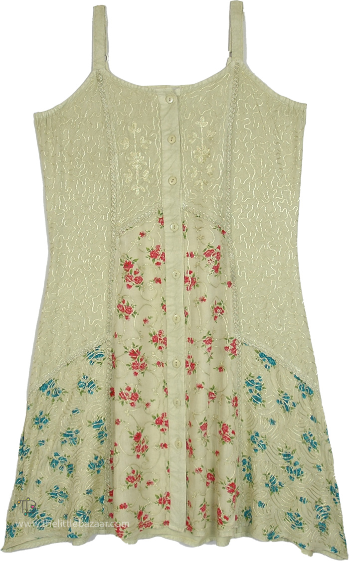 Pale Mint Cottage Core Floral Dream Sundress