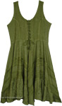 Forest Fairy Vintage Boho Midi Dress
