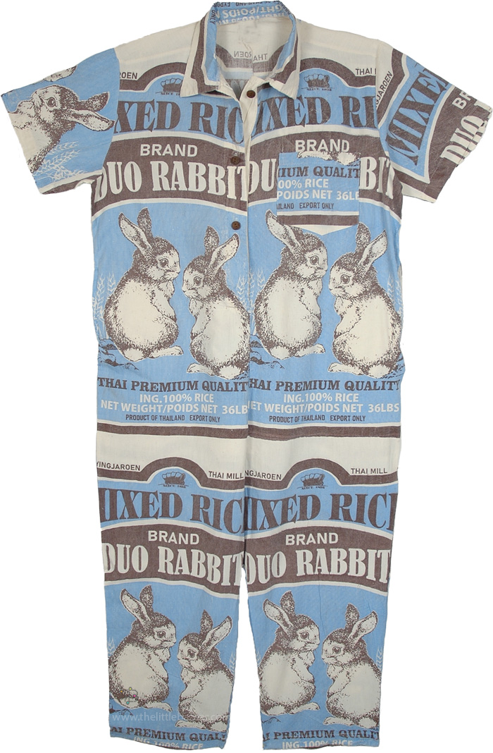 Old Fashioned Rabbit Sack Collar Coveralls