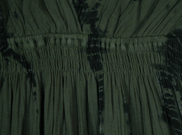 Green Kelp Mini Dress in Double Layer Cotton