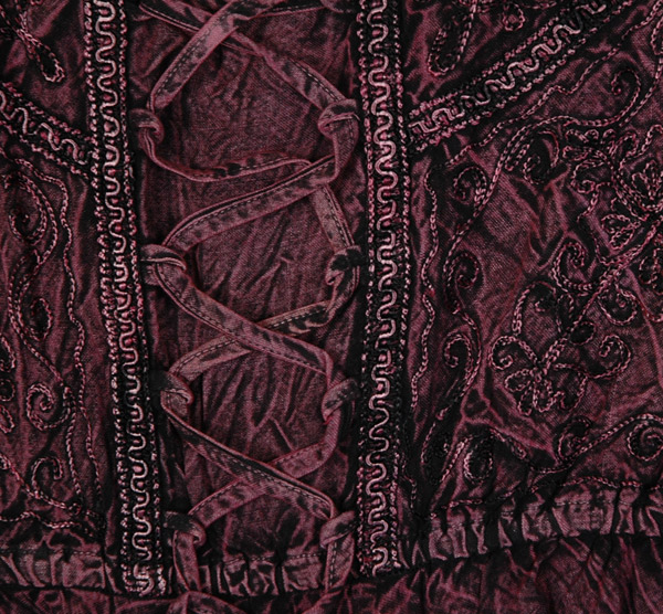 Plum Sorceress Renaissance Boho Short Dress