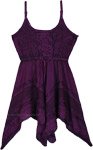 Plum Sorceress Lace-Up Festival Short Dress