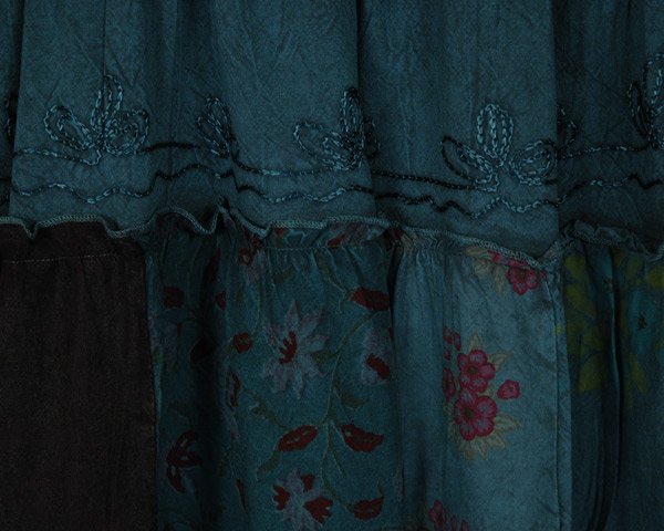 Peacock Teal Tiered Boho Babydoll Sundress