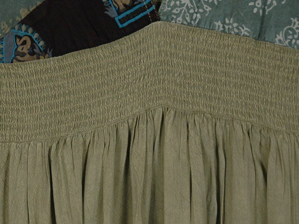 Mossy Meadow Patchwork Boho Midi Sundress