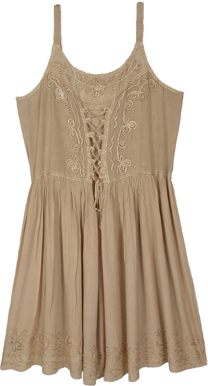 Sahara Dune Maiden Corset Babydoll Dress