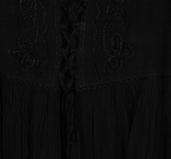 Raven Corset Babydoll Flowy Boho Dress