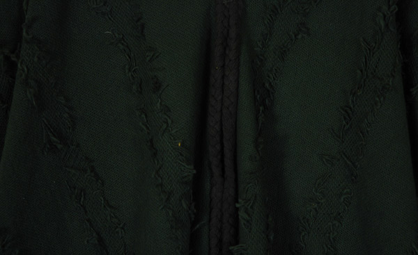 Deep Green Frayed Backless Peasant Maxi Dress