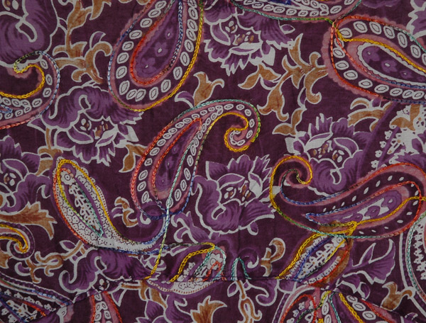 Violet Paisley Embroidered Cami Slip Sundress