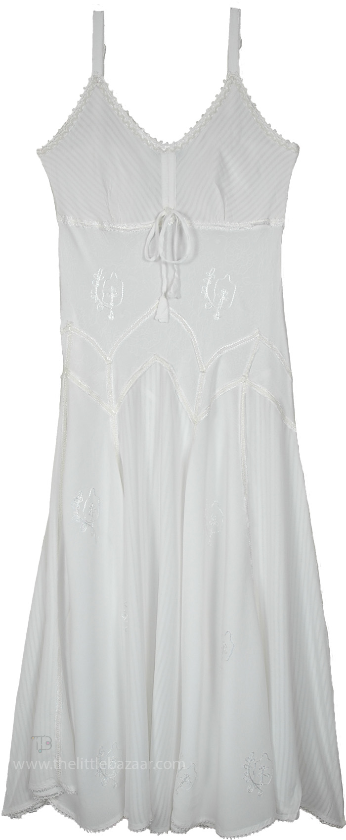Plus Size Snow White Sleeveless Maxi Dress