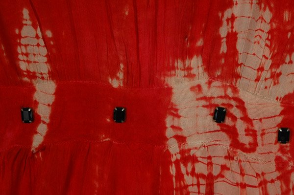 Banded Tie-Dye Empire Waist Maxi Dress