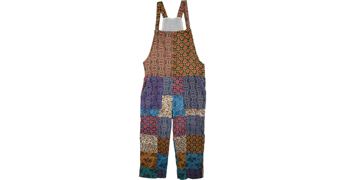 flowered overalls