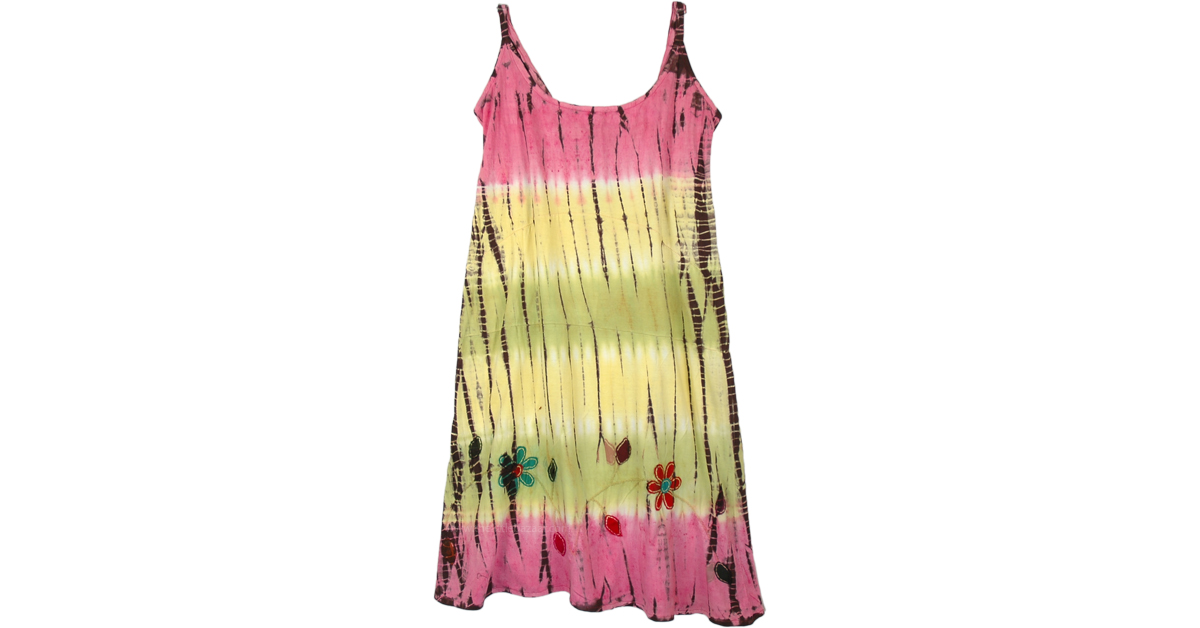 Summer Vibes Floral Midi Length Jersey Cotton Tie Dye Dress | Dresses ...