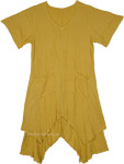 Turmeric Fields Layered Midi Cotton Dress