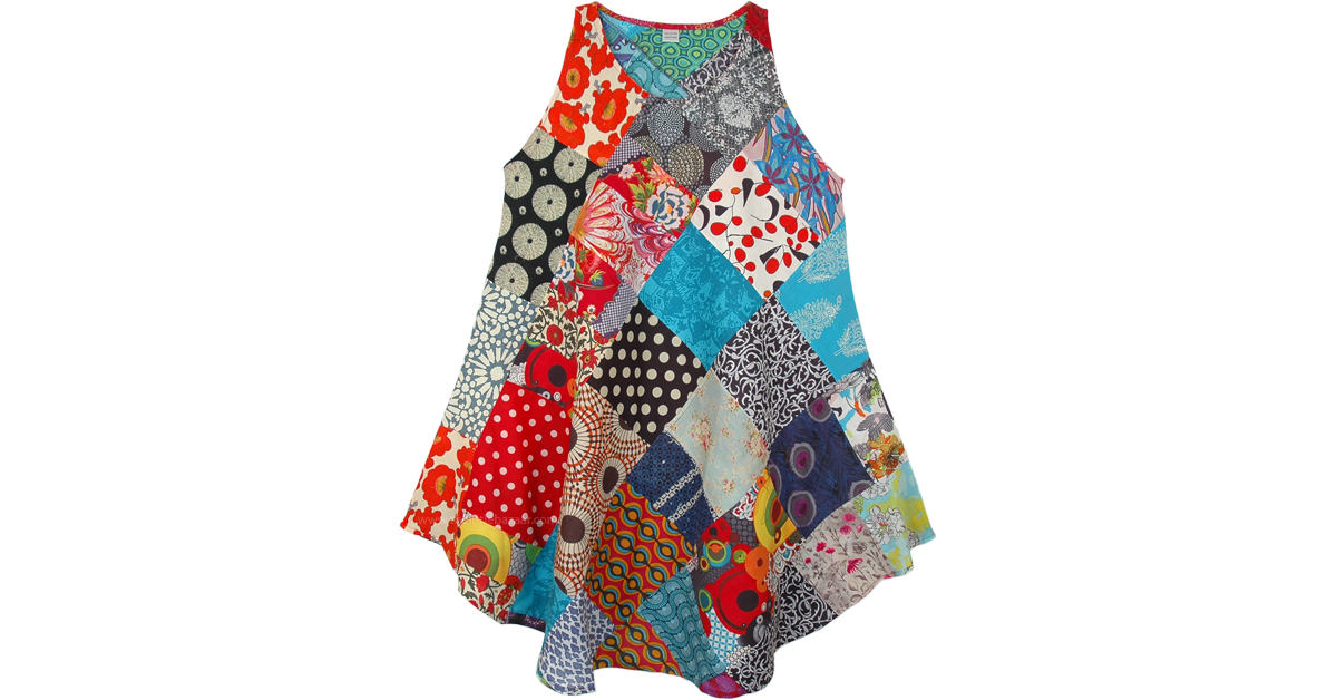 Women Summer Ethnic Flower Patchwork Suits