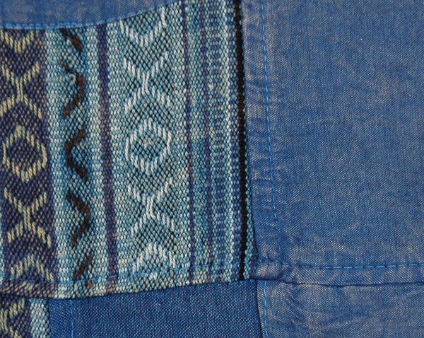 Blues Hippie Patchwork Cotton Half Jumpsuit Romper