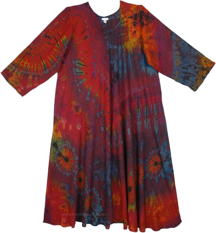 Kaleidoscope Long Sleeve Maxi Dress