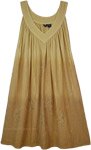 Creamy Beige Ombre Sleeveless Cotton Summer Dress