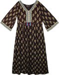Indian Dress with Gathered Waist and Tassel Neckline [7645]