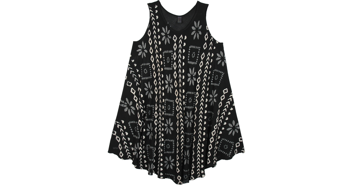 XL Black Beach Sleeveless Trapeze Dress | Dresses | Black | Sleeveless ...