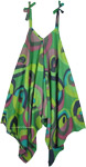 Sleeveless Harem Hippie Green Cotton Printed Jumpsuit