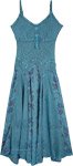 Tipsy Teal Rodeo Long Fit and Flare Dress