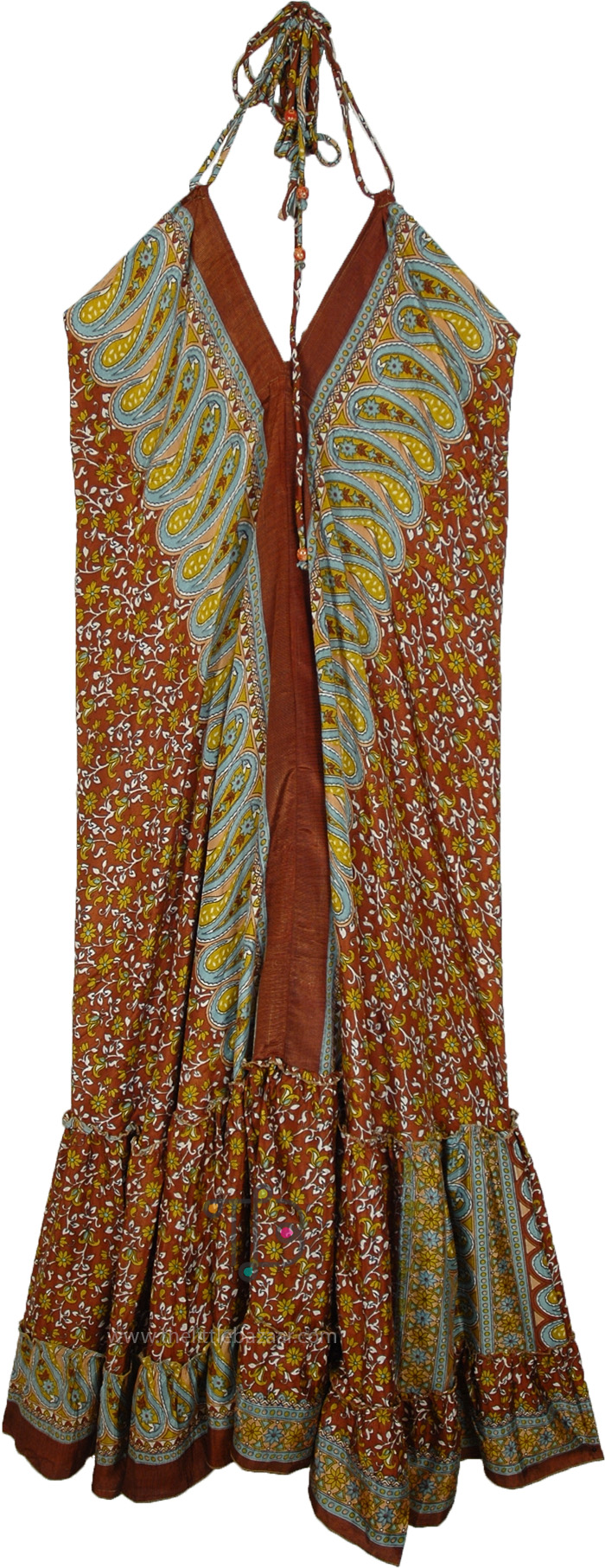 Drift Flowing Halter Maxi Dress