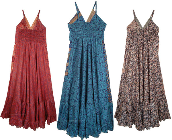 Sleeveless Long Maxi Dress - Assorted Pack Of 3