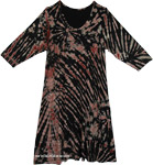Spicy Mix Tie Dye Scoop Neck Mid Length Dress