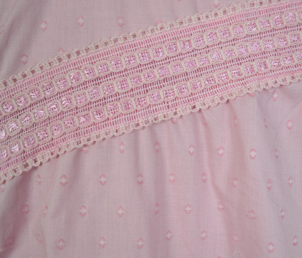 Shady Pink Button Down Mid Length Cotton Night Dress