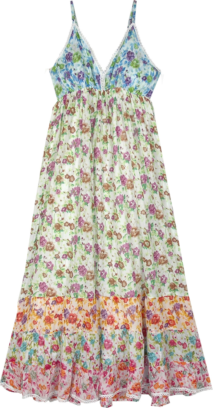 The Secret Garden Sleeveless Cotton Long Dress