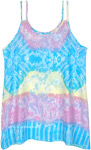 Printed Tie Dye Beach Vacay Double String Short Dress