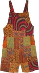 Orange and Rust Floral Patchwork in Cotton [8573]