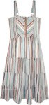 Enchanting Stripes Summer Dress with Smocked Back and Tiers