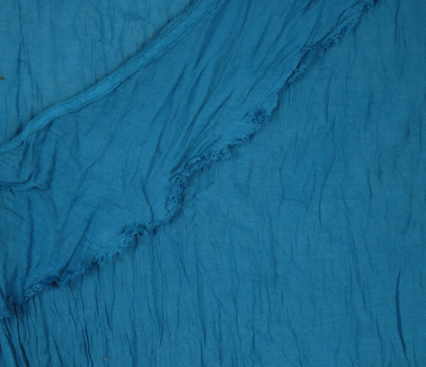Cobalt Blue Bohemian Crinkled Cotton Cardigan