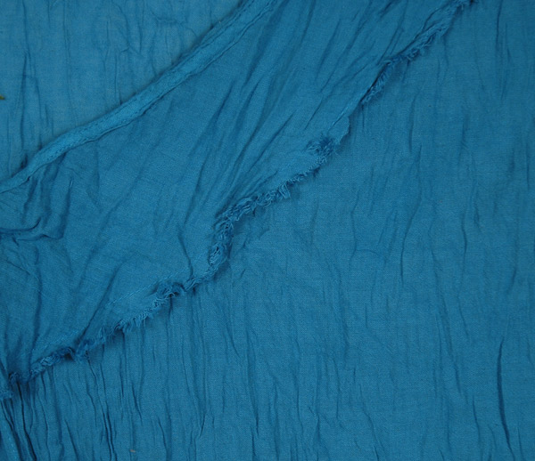 Cobalt Blue Bohemian Crinkled Cotton Cardigan