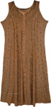 Bronze Beauty Long Dress with Embroidery Motifs [8870]
