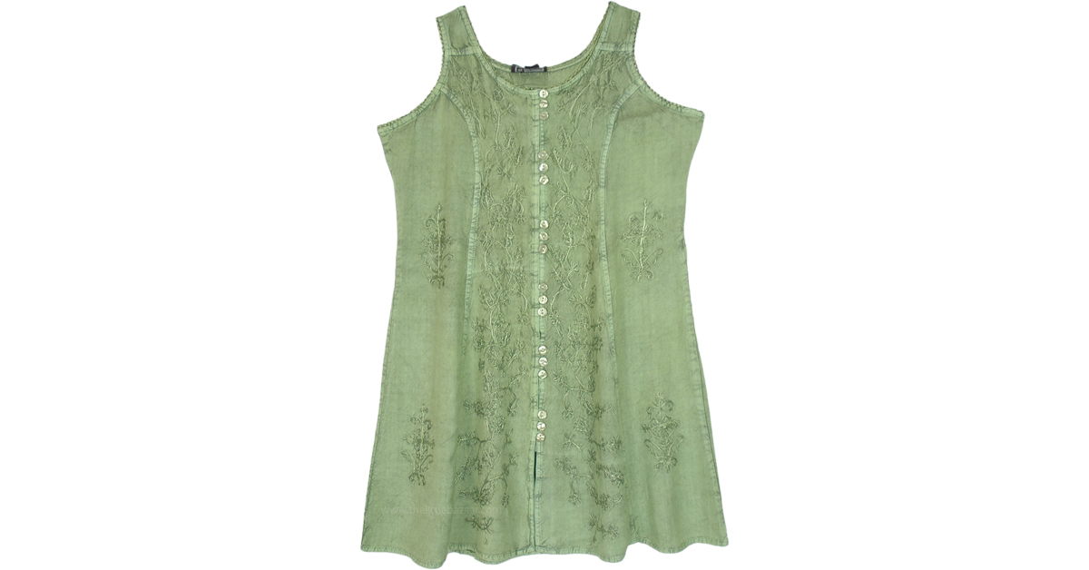 grass green dresses Grass Green Ruffle Trim Short Sleeve Plus Size Flared Mini Dress main image 0
