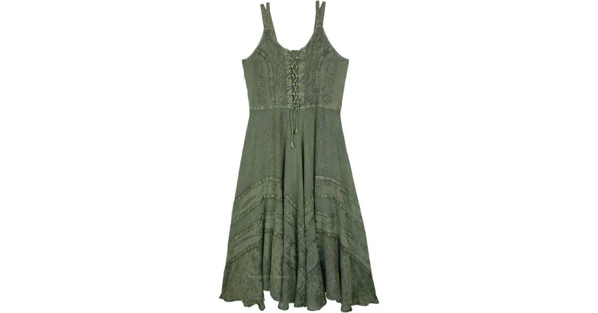 Olive Gardens Vintage Sleeveless Maxi Dress | Dresses | Green ...