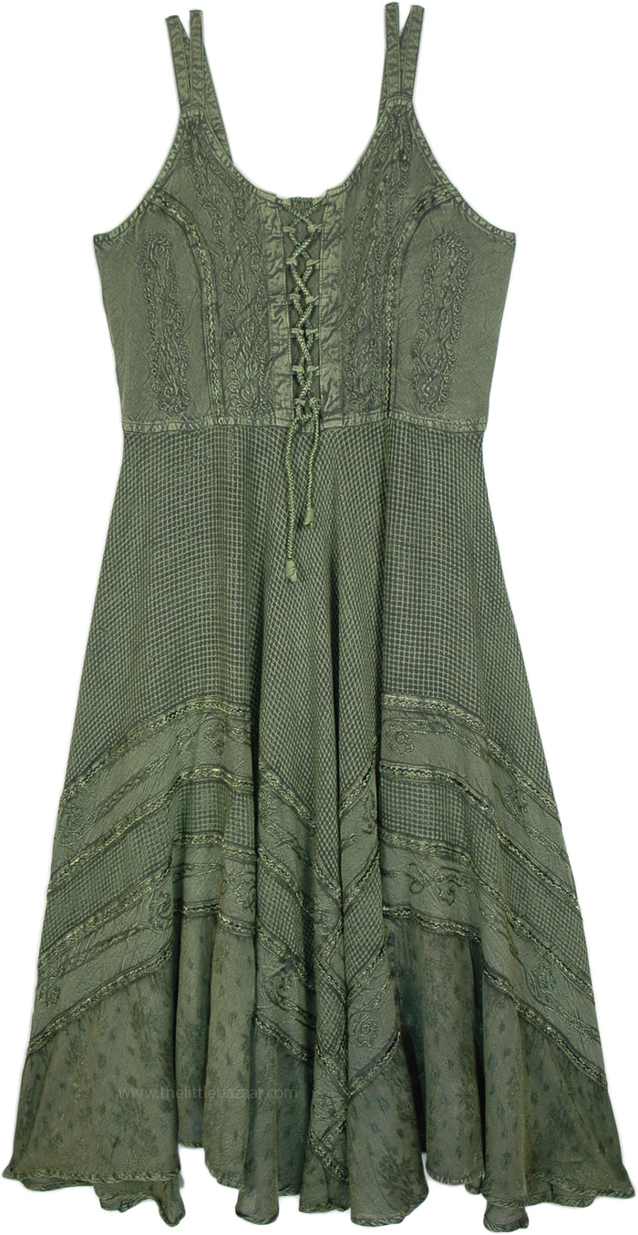 Olive Gardens Vintage Sleeveless Maxi Dress