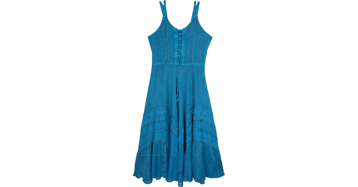 Cobalt Blue Vintage Bohemian Sleeveless Maxi Long Dress | Dresses ...