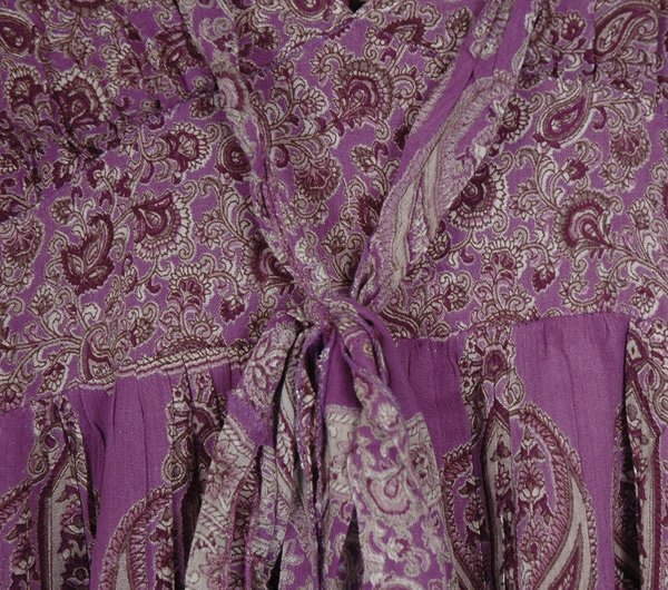 Purple Paisley Medley Bohemian Babydoll Dress