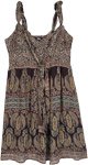 Summer Jumpsuit Dress with Ethnic Paisley Print [8887]