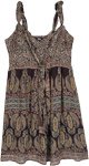 Paisley Tango Black Bohemian Knee Length Dress