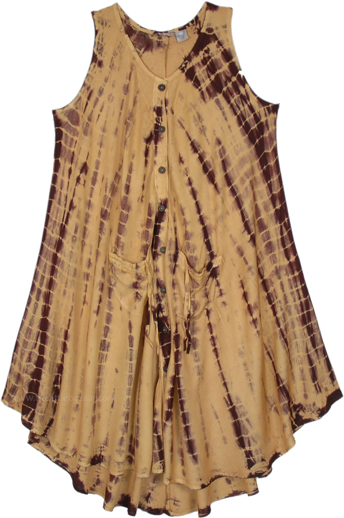 Caramel Toffee Beach Breeze Cover Up Dress