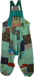 Sea Green Overalls  with Multi Pattern Print [9179]